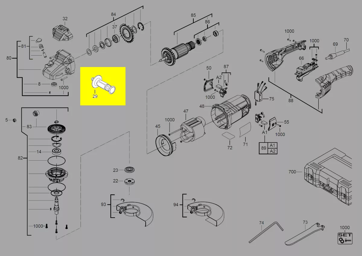 poignée supplémentaire réf. 4931428860 AEG